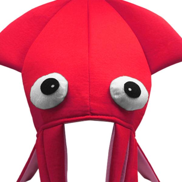 イカ帽子おもちゃ面白いパーティーハットハロウィンパーティーステージパフォーマンスフェスティバルピンク