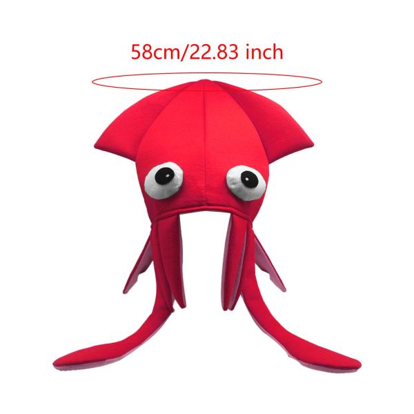 イカ帽子おもちゃ面白いパーティーハットハロウィンパーティーステージパフォーマンスフェスティバルピンク