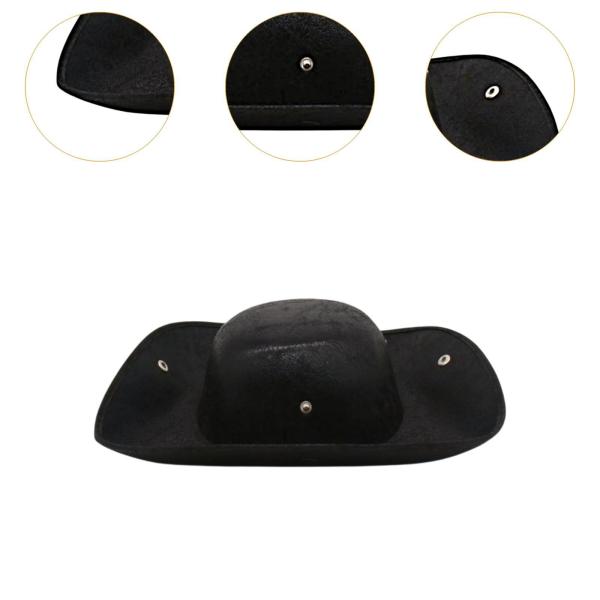 海賊帽子 三角帽子 ハロウィン ロールプレイ ステージパフォーマンス 写真小道具 ブラック