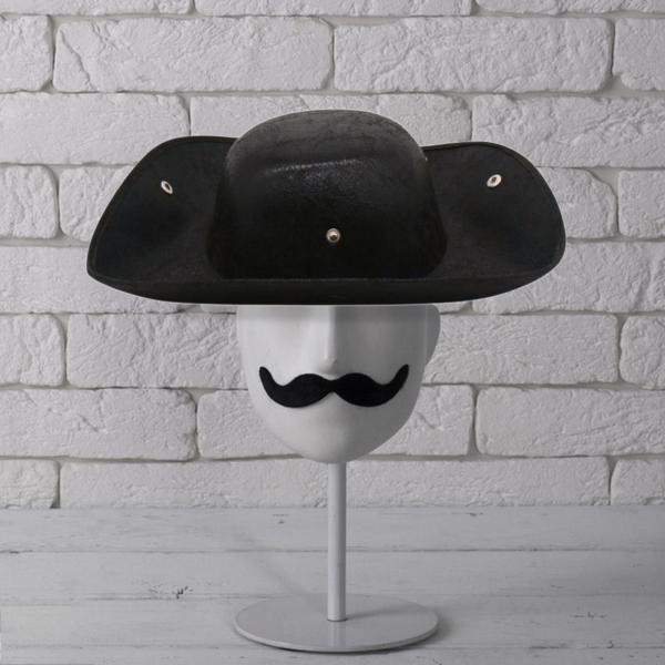 海賊帽子 三角帽子 ハロウィン ロールプレイ ステージパフォーマンス 写真小道具 ブラック