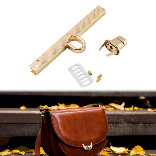 ターンロック留め金セット ツイスト留め金 レザークラフト ショルダーバッグ バッグ用 ゴールド