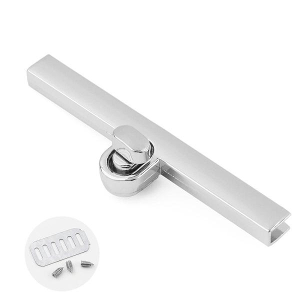 ターンロック留め金セット ツイスト留め金 レザークラフト ショルダーバッグ バッグ用 シルバー