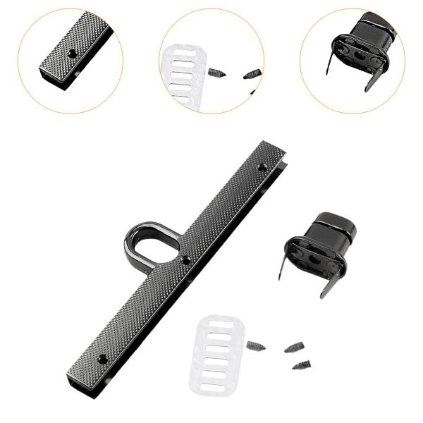 ターンロック留め金セット ツイスト留め金 レザークラフト ショルダーバッグ バッグ用 ブラック