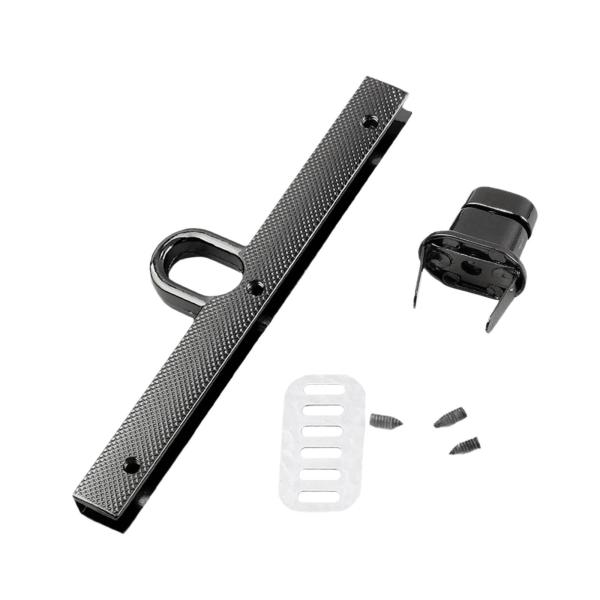 ターンロック留め金セット ツイスト留め金 レザークラフト ショルダーバッグ バッグ用 ブラック