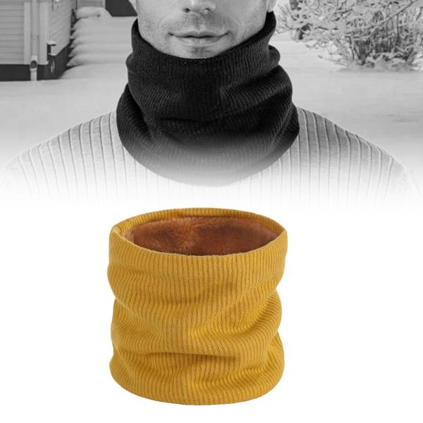 冬用ネックウォーマー レディース メンズ 保温スヌード スノーボード サイクリング バイク用 イエロー