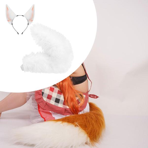 動物の耳としっぽセット ぬいぐるみの耳ヘッドバンド パーティー用品 イースターロールプレイ用