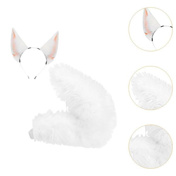 動物の耳としっぽセット ぬいぐるみの耳ヘッドバンド パーティー用品 イースターロールプレイ用