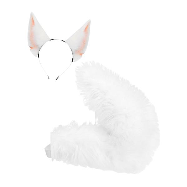 動物の耳としっぽセット ぬいぐるみの耳ヘッドバンド パーティー用品 イースターロールプレイ用