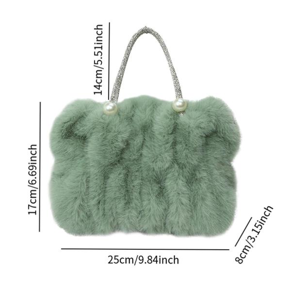 女性用 プラッシュバッグ サッチェル トートバッグ クロスボディバッグ 旅行 ショッピング デート グリーン