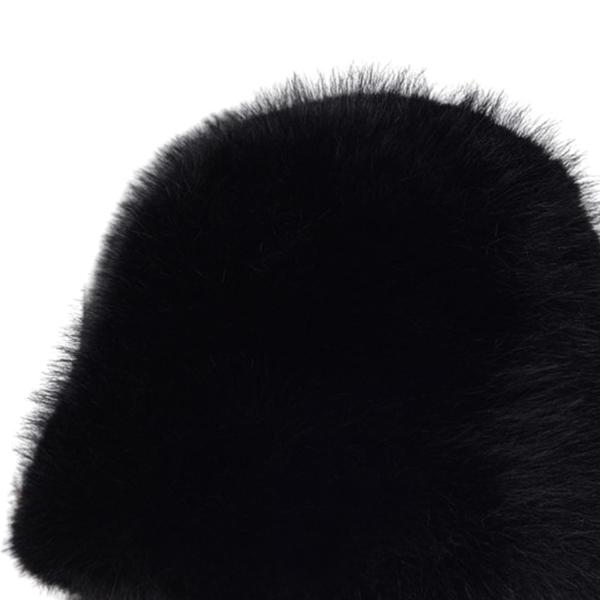 女性フィッシャーマンハット防風雪キャップバケットハット旅行アウトドアウォーキング用ブラック