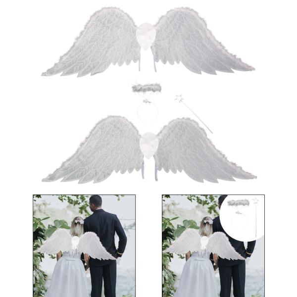 天使の羽の衣装の装飾ソフトファンシードレスカーニバルの役割プレイステージショーのみの羽の衣装
