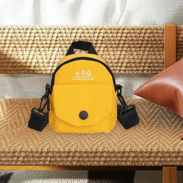 女性キャンバス電話バッグスタイリッシュなショルダーバッグクロスボディ休日デート旅行 , 黄色