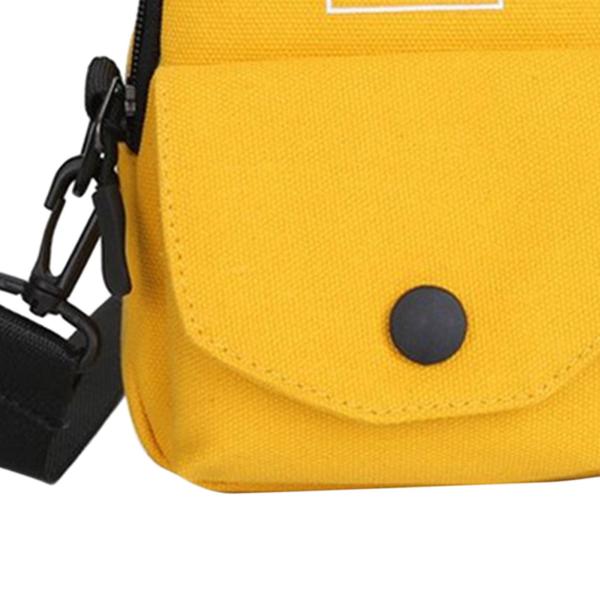女性キャンバス電話バッグスタイリッシュなショルダーバッグクロスボディ休日デート旅行 , 黄色