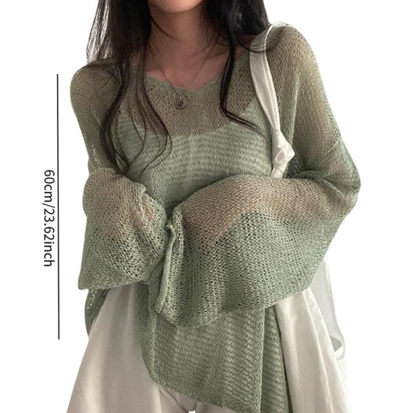 レディース 長袖 T シャツ トレンディ 通気性 ベーシック トップ クラブ パーティー デイリー グリーン