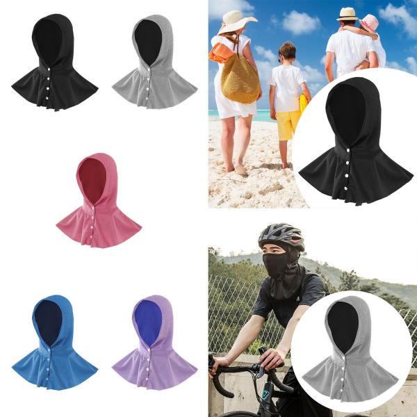 クールパーカータオル 通気性 ファッションラップ ランニング サイクリング ハイキング用 ブラック