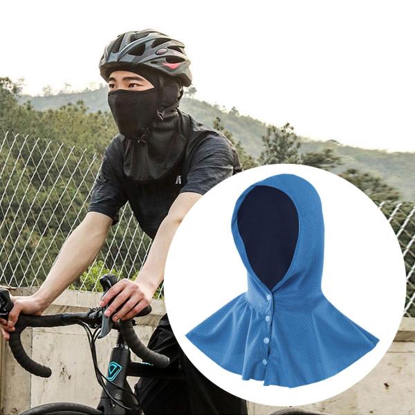 ランニング、サイクリング、ハイキングに最適な通気性のあるクールパーカータオルファッションラップ（ブルー）