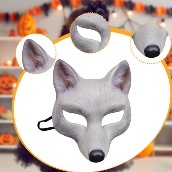 ハロウィン キツネマスク コスプレ 動物ヘッドギア 誕生日パーティー 記念品 お祭り