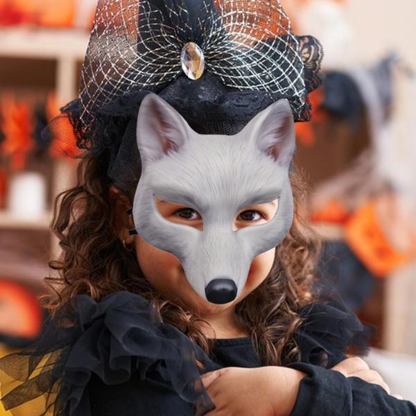 ハロウィン キツネマスク コスプレ 動物ヘッドギア 誕生日パーティー 記念品 お祭り
