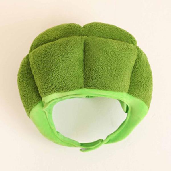 フルヘッドギアキャップ ブロッコリー装飾帽子 フェスティバルコスチュームキャップ ヘッドウェア 野菜帽子