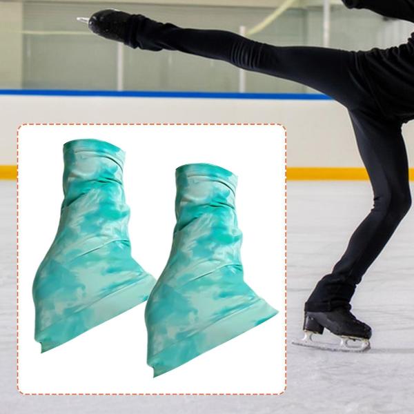 フィギュアスケート用レッグウォーマー 2個セット アイススケート 冬季アクティビティ トレーニング用 グリーン