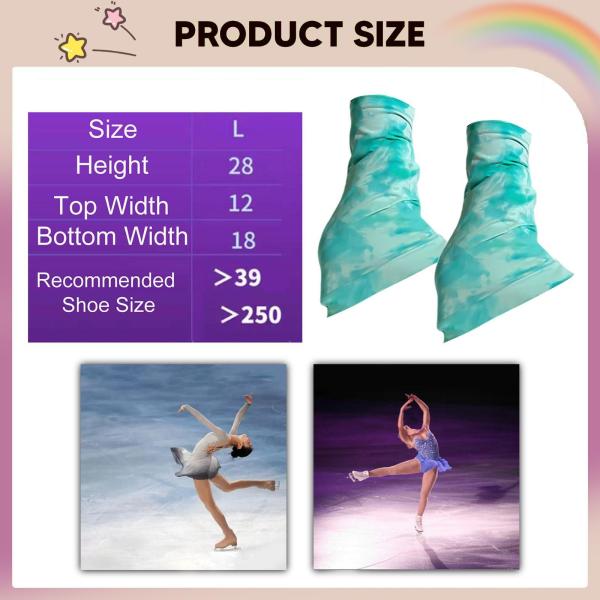 フィギュアスケート用レッグウォーマー 2個セット アイススケート 冬季アクティビティ トレーニング用 グリーン