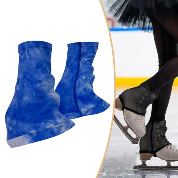 フィギュアスケート用レッグウォーマー 2個セット トレーニング用 アイススケート 冬季アクティビティ用 ブルー
