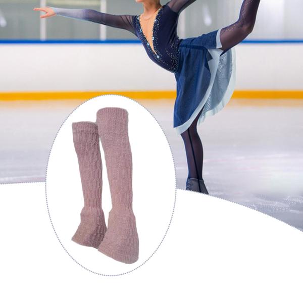 フィギュアスケート レッグウォーマー レッグカバー アイススケート ダンス フィットネスワークアウト用 ピンク プラッシュ 2個