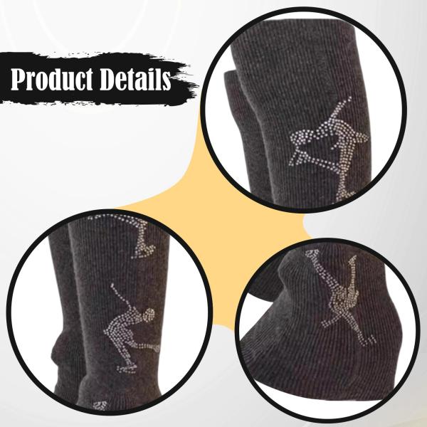 フィギュアスケート レッグウォーマー レッグカバー アイススケート ダンス フィットネスワークアウト用 ダークカーキ ニット 2個