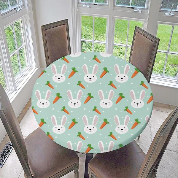 滑り止めラウンドテーブルカバーテーブルクロスの装飾H-120cm（48インチ）