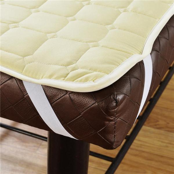 ゴムバンド付き滑り止めマッサージテーブルシートカバー190x80cmベージュ