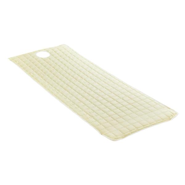 ゴムバンド付き滑り止めマッサージテーブルシートカバー190x80cmベージュ