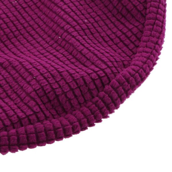 伸縮性のあるラウンドバースツールカバーチェアシートクッション30-38cmパープルフィット