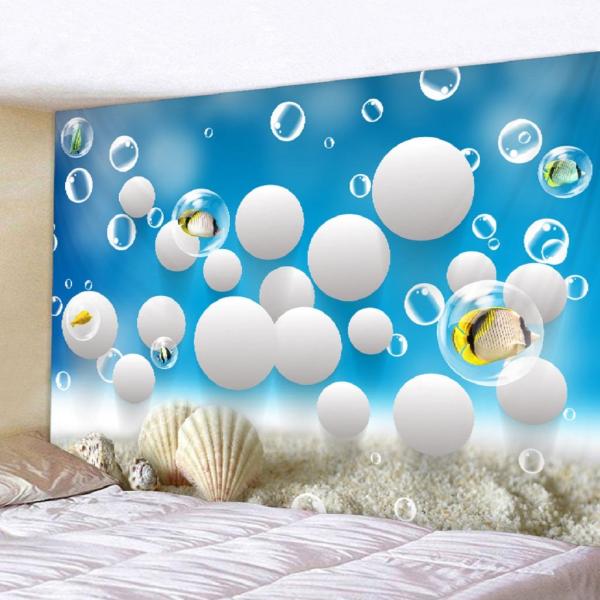 3D効果海底世界壁掛けタペストリーパーティーの背景200x150cm