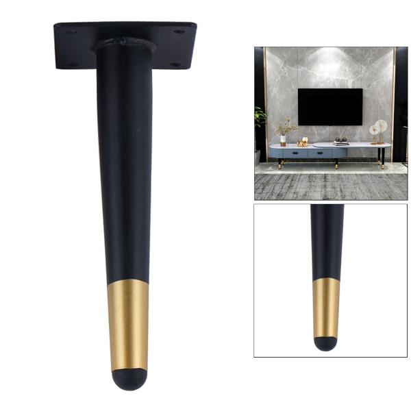 ソファオットマンワードローブスツール用DIY鉄製家具脚.取り付けプレート直立20cm