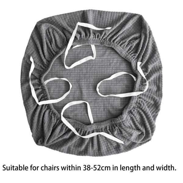 弾性オフィスチェアシートカバー伸縮式チェアスリップカバーシルバーグレー