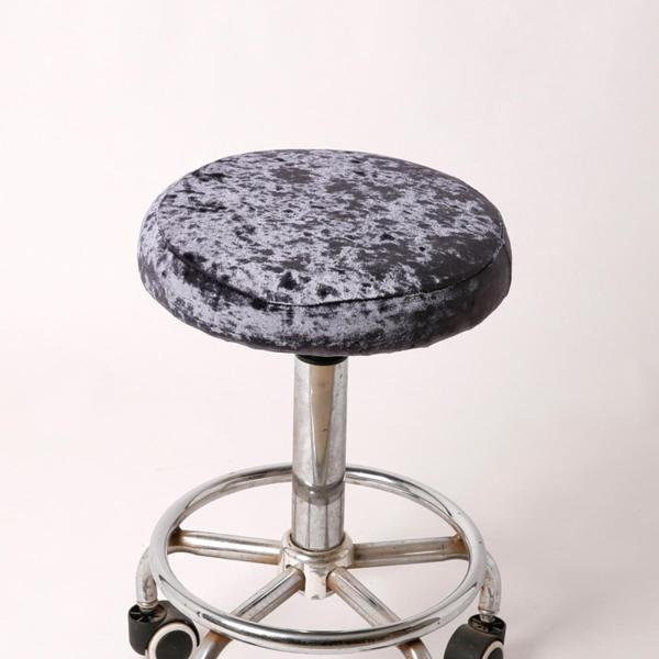 ソフトバースツールカバー28-35cmバーオフィス用伸縮性防塵弾性シルバーグレー