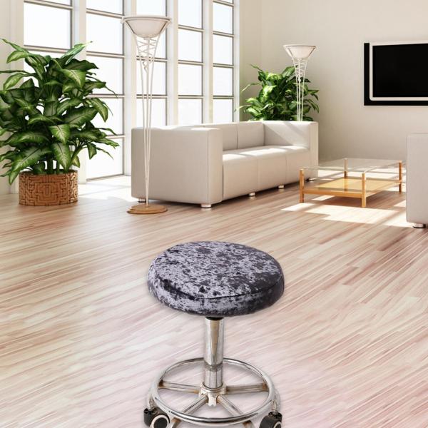 ソフトバースツールカバー28-35cmバーオフィス用伸縮性防塵弾性シルバーグレー