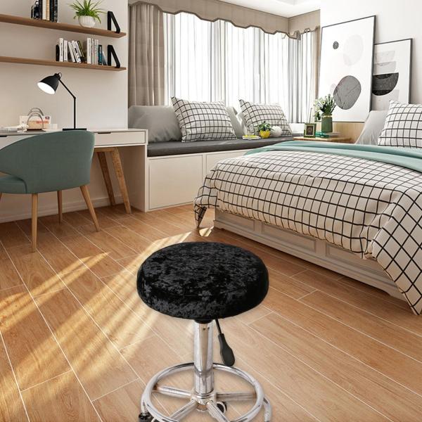 ソフトバースツールカバー28-35cmバーオフィスブラック用の伸縮性防塵弾性