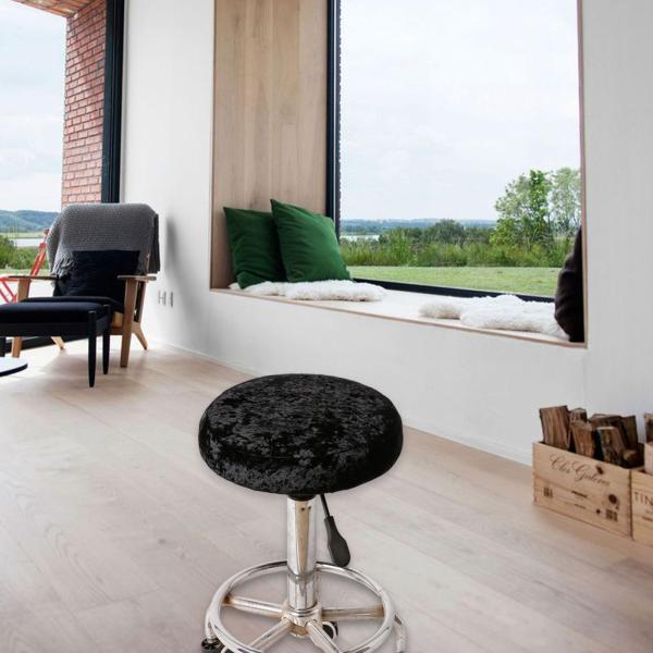 ソフトバースツールカバー28-35cmバーオフィスブラック用の伸縮性防塵弾性