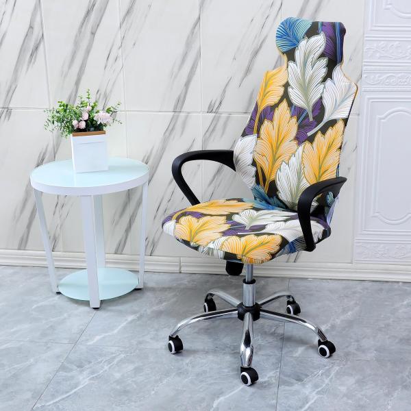 伸縮性のあるオフィスチェアカバーシートカバーボスチェアカバーフォールリーフ