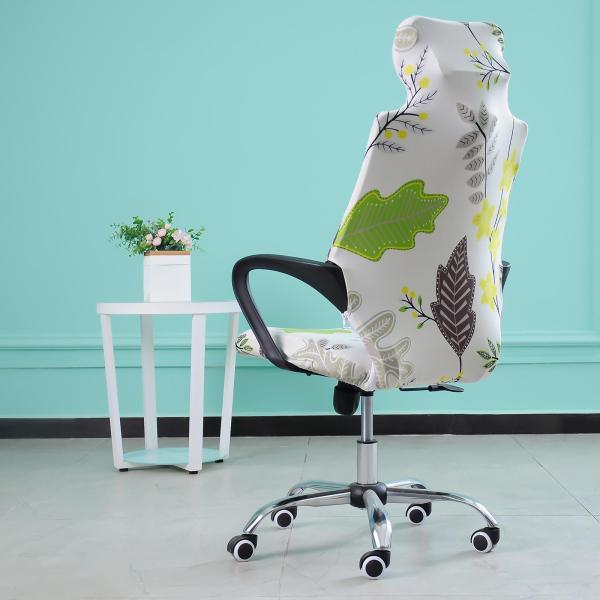 伸縮性のあるオフィスチェアカバーシートカバーボスチェアカバーホワイトグリーン