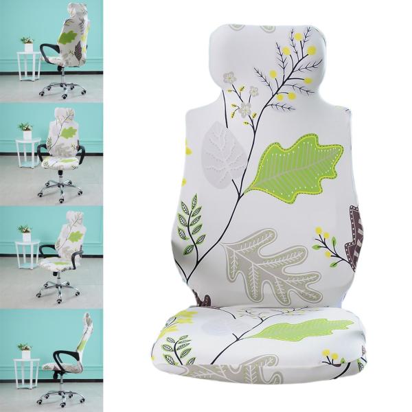伸縮性のあるオフィスチェアカバーシートカバーボスチェアカバーホワイトグリーン