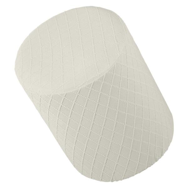 ラウンドストレッチオットマンスリップカバーフットレストソファカバーフットスツールカバーホワイト