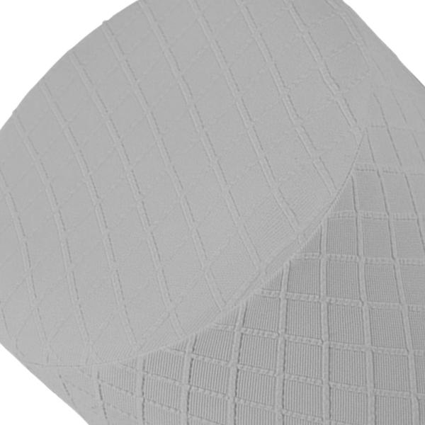 ラウンドストレッチオットマンスリップカバーフットレストソファカバーフットスツールカバーシルバーグレー