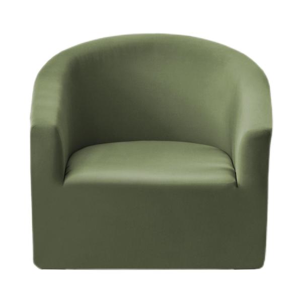 家庭用寝室アーミーグリーン用のアームとシートで洗える無地のソファの家具カバー