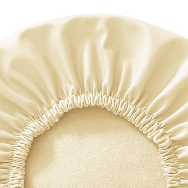 ラウンドスツールチェアカバーPUレザー防水チェアプロテクターシートカバーベージュ