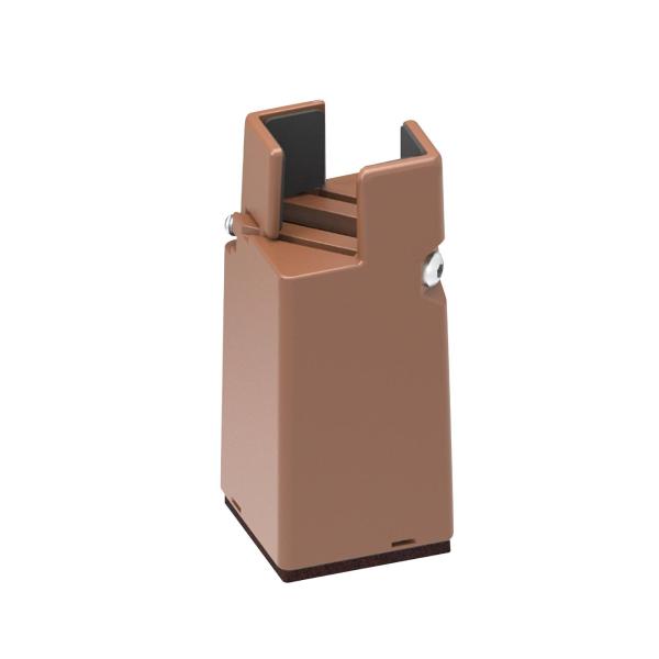 4パック 家具ライザー 家具ライザー 椅子足 テーブルライザー 家具用 高さ10cm ブラウン 22-42mm