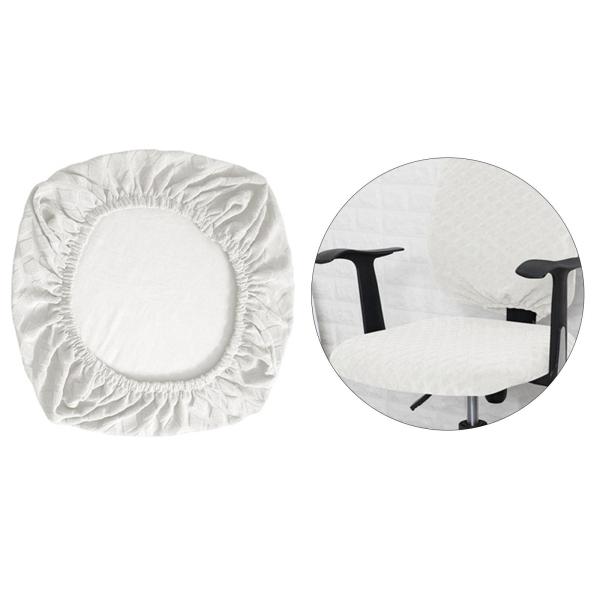 椅子シートカバー ダイニングルーム 椅子シートスリップカバー 取り外し可能 洗える ホワイト