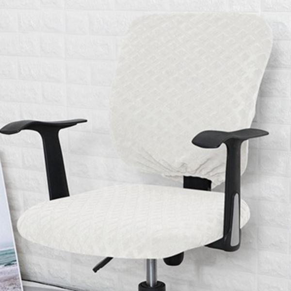 椅子シートカバー ダイニングルーム 椅子シートスリップカバー 取り外し可能 洗える ホワイト