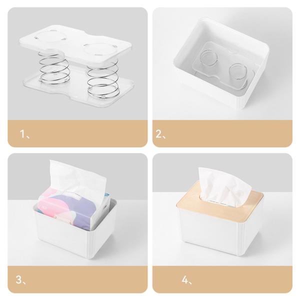 再利用可能なティッシュボックススプリング自動リフティングティッシュボックススプリングブラケット寝室用